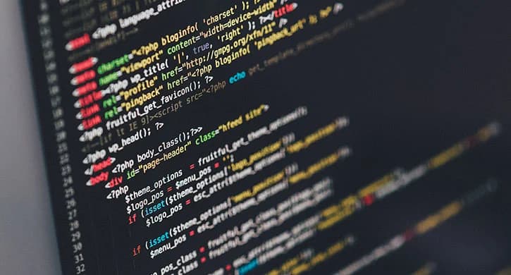 Pantalla con código fuente en un entorno de desarrollo